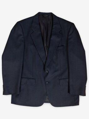 Vintage Made in USA Burberrys Burberry Navy Wool Blazer